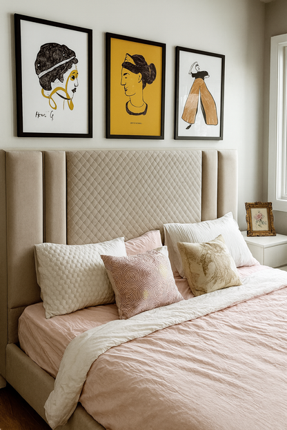 Joe Off White Bed Set in Pakistan – Luxury King Size Bed