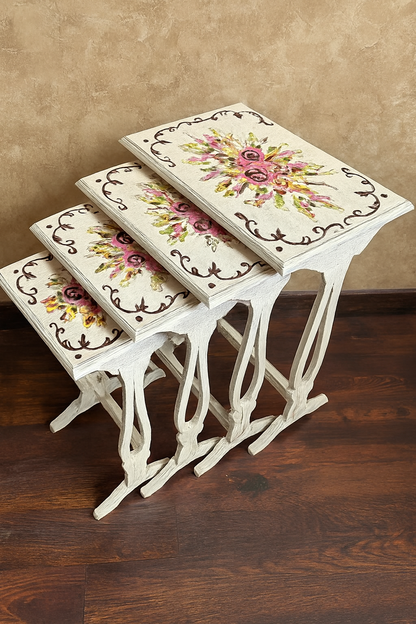 Joe Nesting Table Set of 4 in Pakistan – Hand Painted