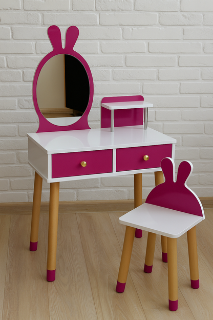 Kids Vanity & Chair – MDF Deco Dressing Set for Kids