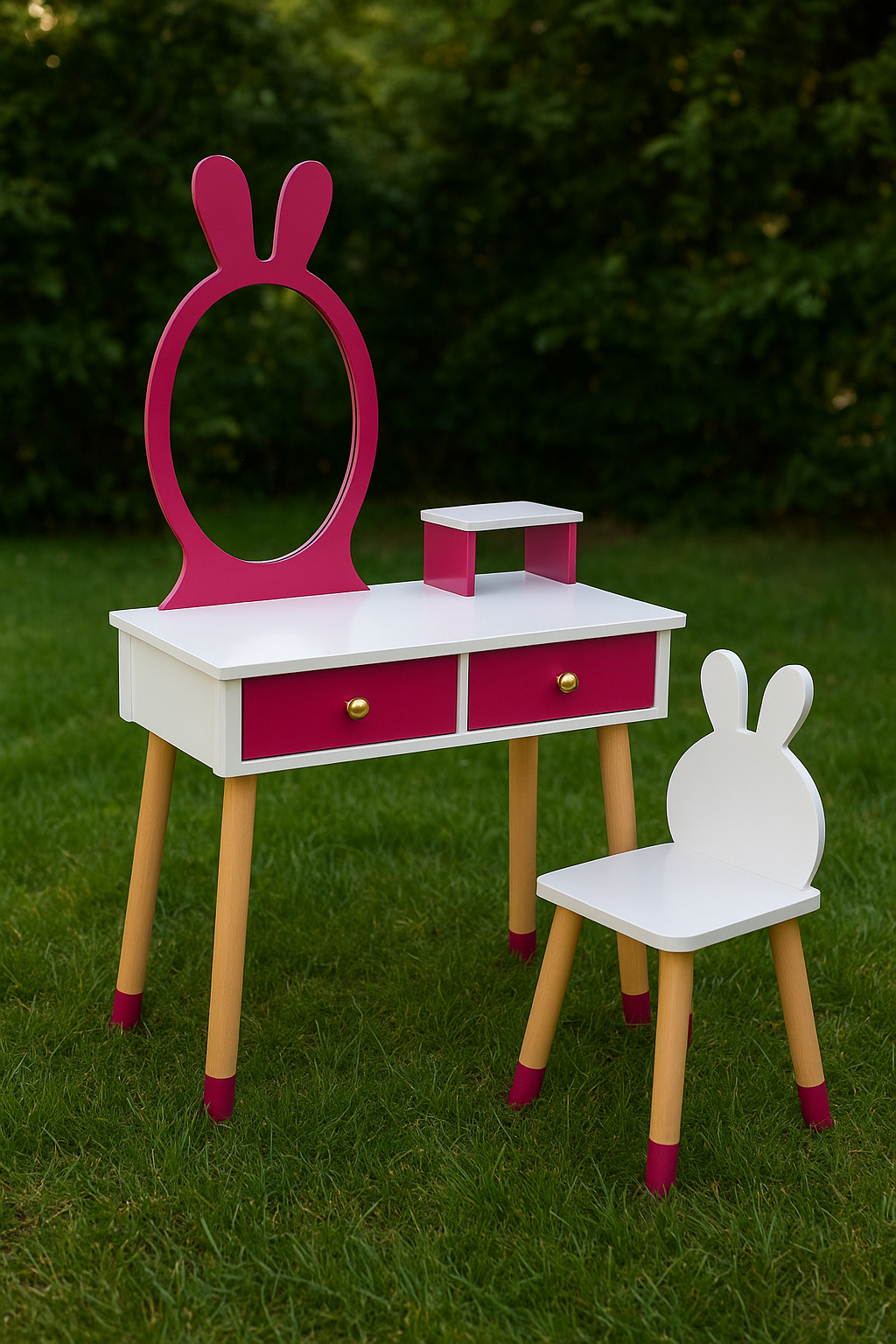 Kids Vanity & Chair – MDF Deco Dressing Set for Kids