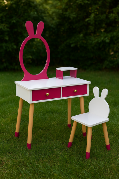 Kids Vanity & Chair – MDF Deco Dressing Set for Kids
