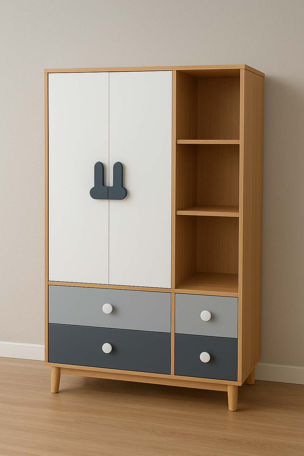 Kids Wardrobe – MDF Storage Cabinet for Kids Room