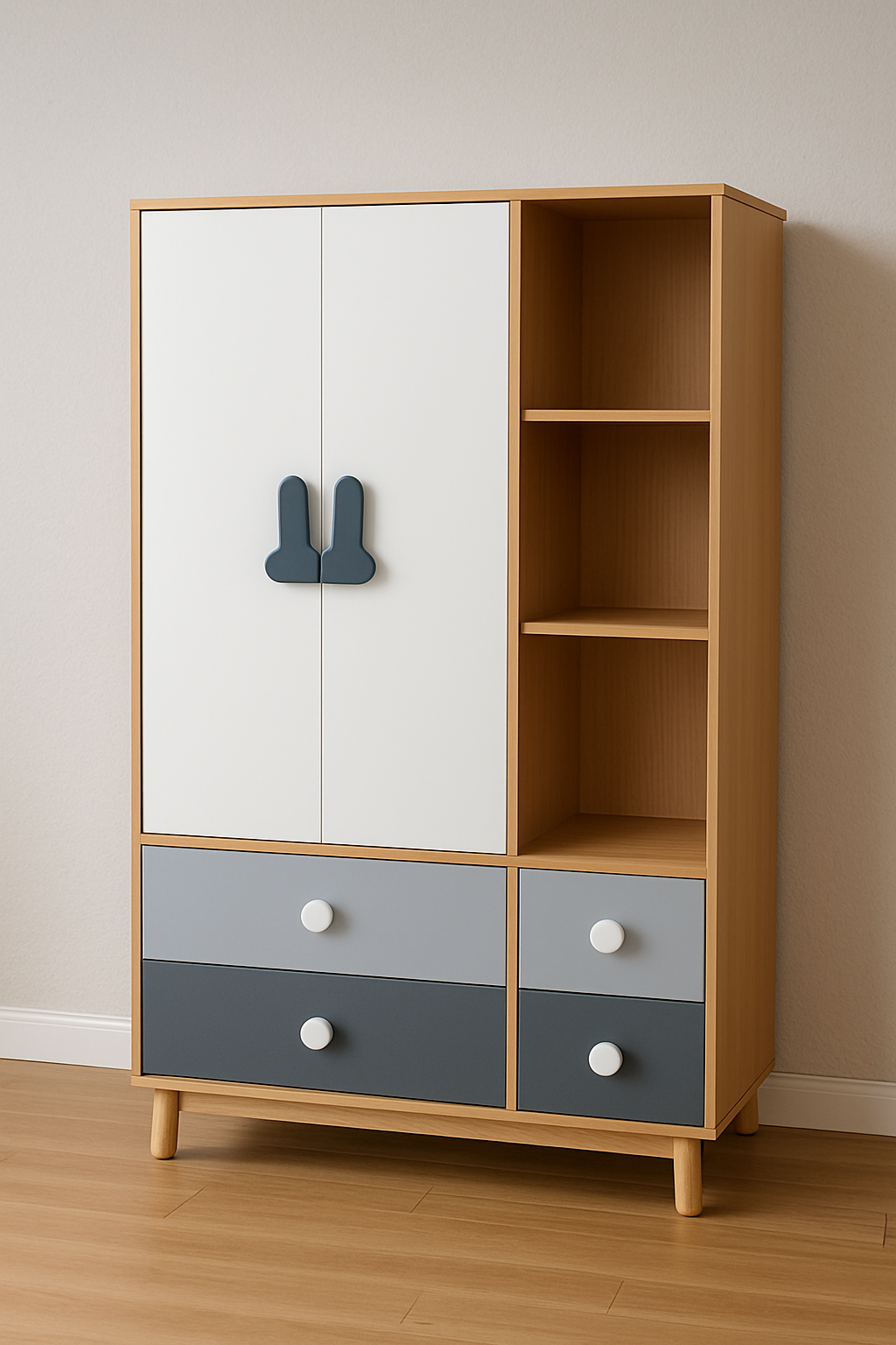 Kids Wardrobe – MDF Storage Cabinet for Kids Room