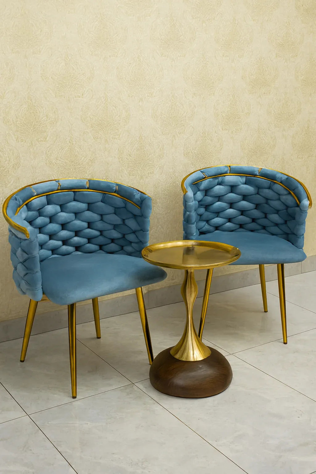 Knotella Chair Set with Table | Imported Modern Set