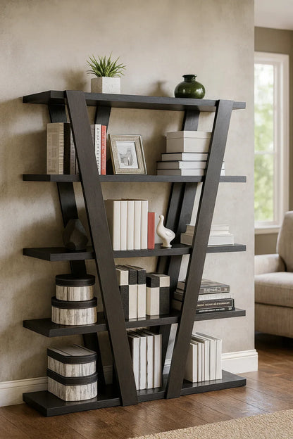Kross Shelf in Pakistan – Walnut Brown MDF Storage Rack