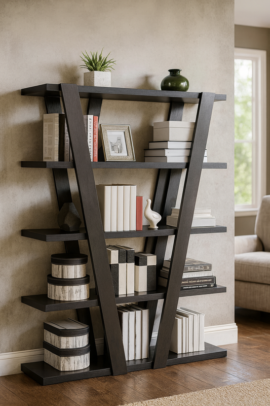 Kross Shelf in Pakistan – Walnut Brown MDF Storage Rack