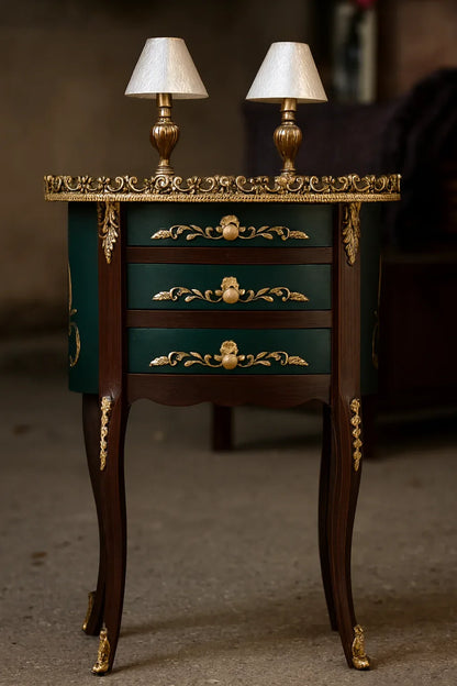 Lavinia Victorian Table Green in Pakistan – Hand Painted