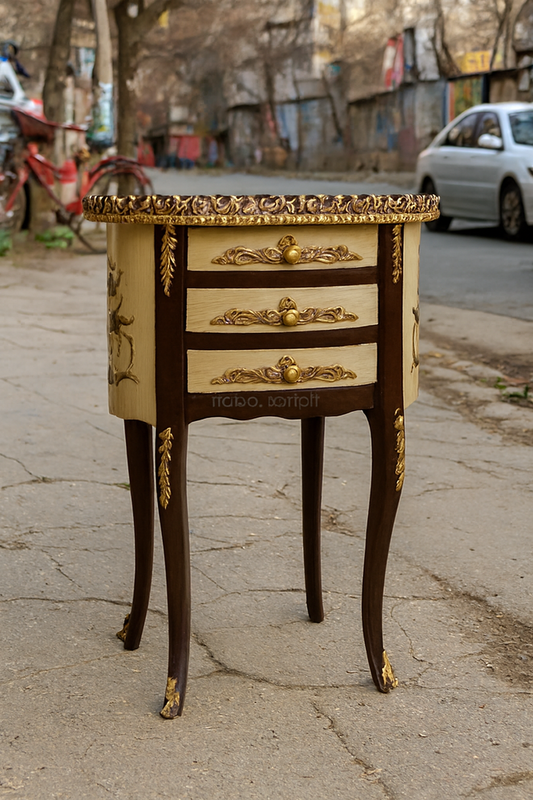 Lavinia Victorian Table Off White in Pakistan – Hand Painted