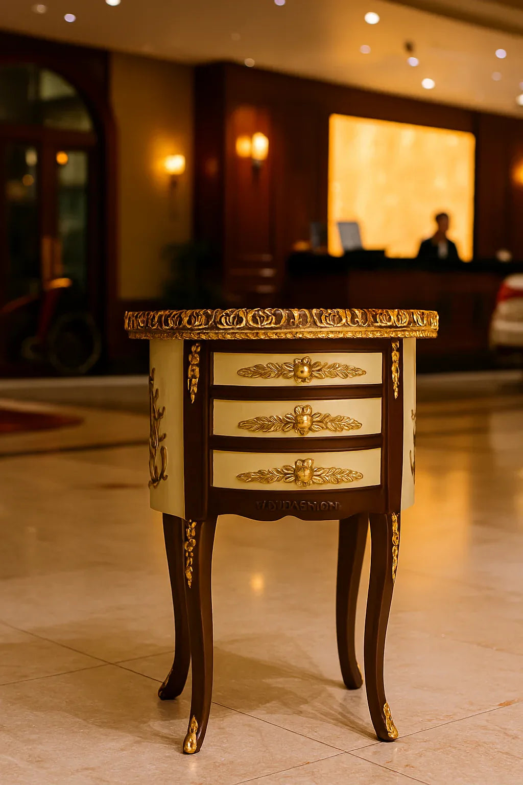 Lavinia Victorian Table Off White in Pakistan – Hand Painted