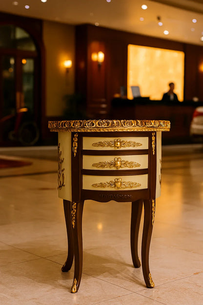 Lavinia Victorian Table Off White in Pakistan – Hand Painted