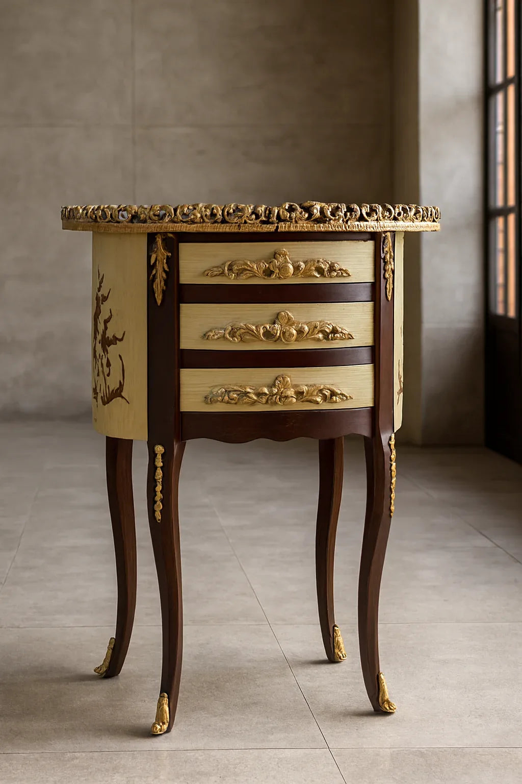 Lavinia Victorian Table Off White in Pakistan – Hand Painted