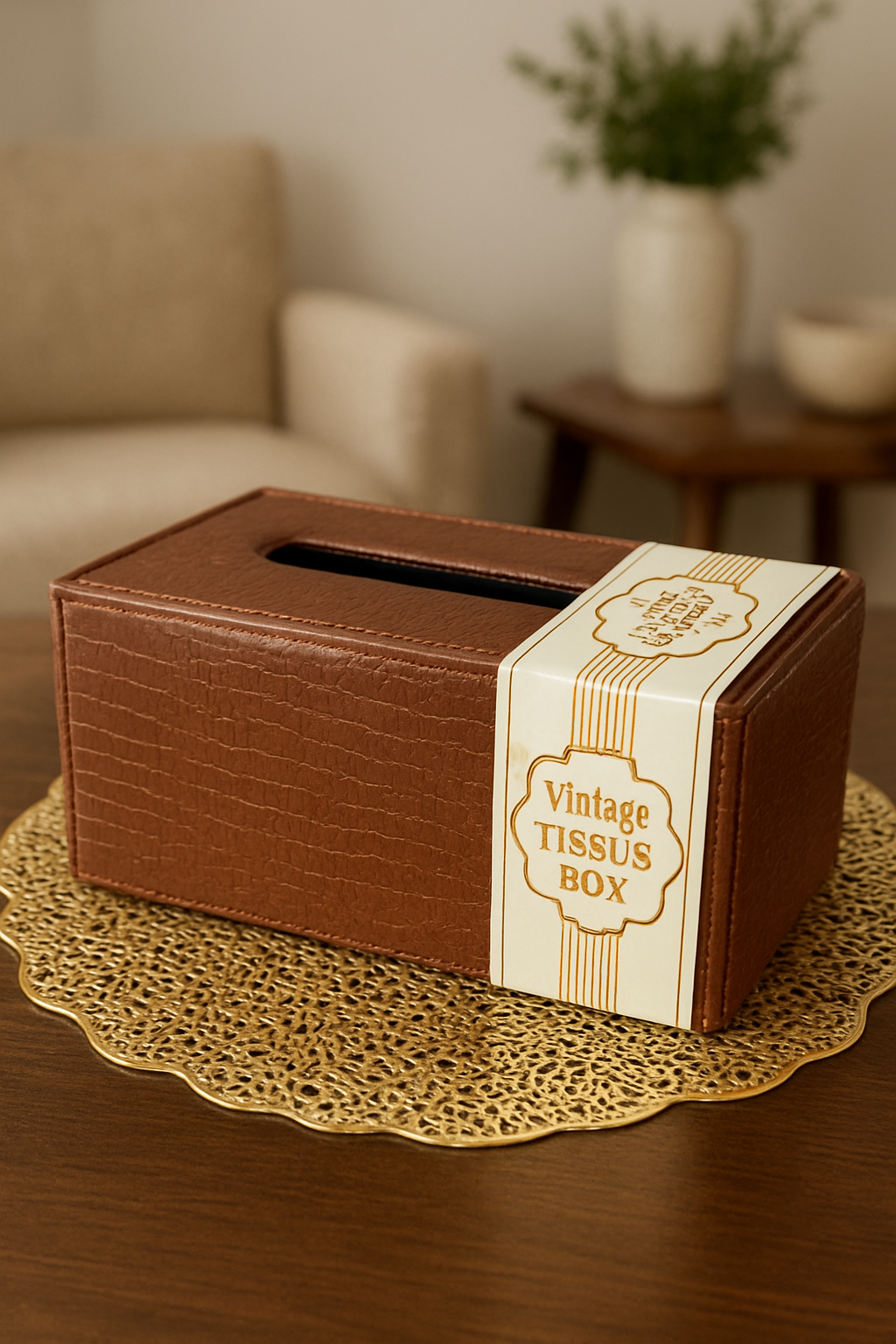 Leather Tissue Box 02 – Premium Leather Design