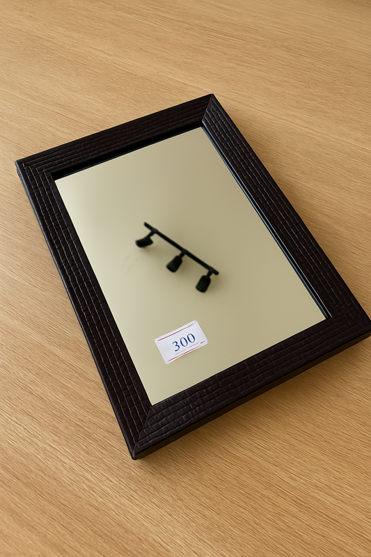 Leather Tray 01 – Imported Leather & Mirror Tray in Pakistan