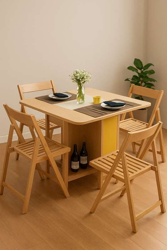 Lexa Dining Table – Beech Wood 4-Seater Elegant Design