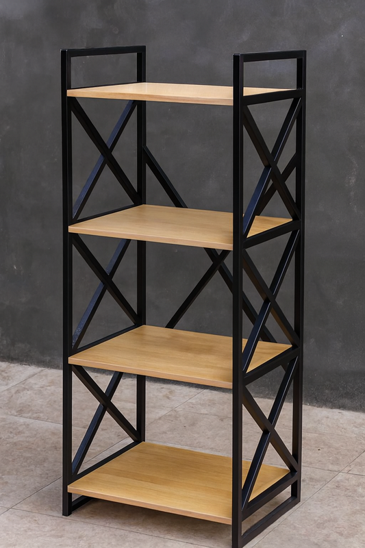 Lily Standing Shelf in Pakistan – MDF & Metal Storage Rack