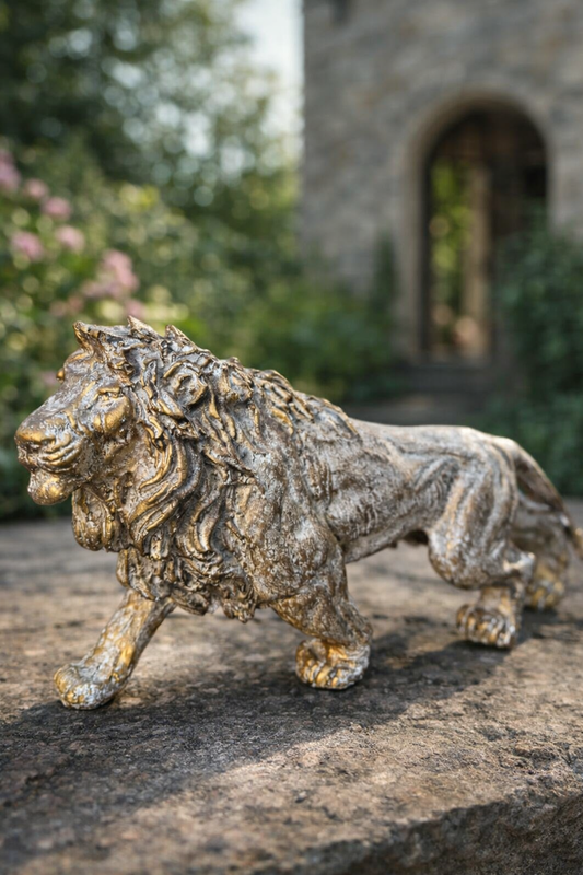Lion Decor Gold Plated Luxury Showpiece Pakistan