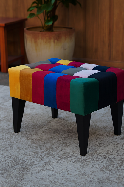 Lorenzo Stool | Premium Fabric Accent Stool for Home