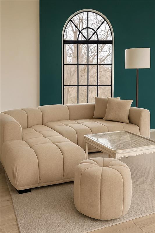 L Shape Brown Beary Sofa 6 Seater in Pakistan