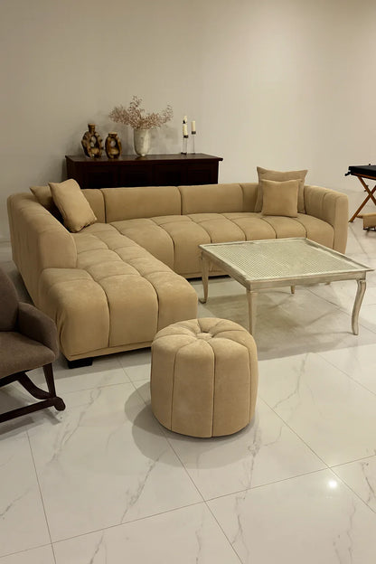 L Shape Brown Beary Sofa 6 Seater in Pakistan
