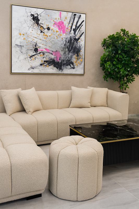 L Shape Brown Beary Sofa in Pakistan – 6 Seater