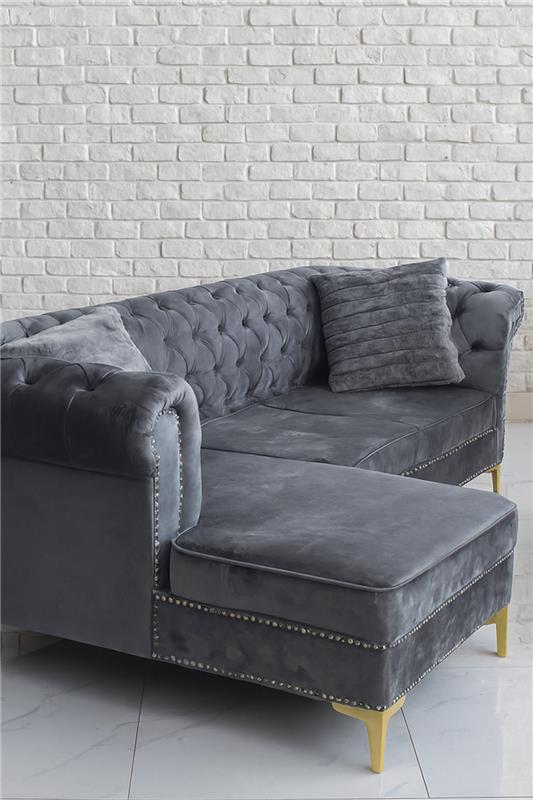 L Shape Chesterfield Sofa in Pakistan – 5 Seater