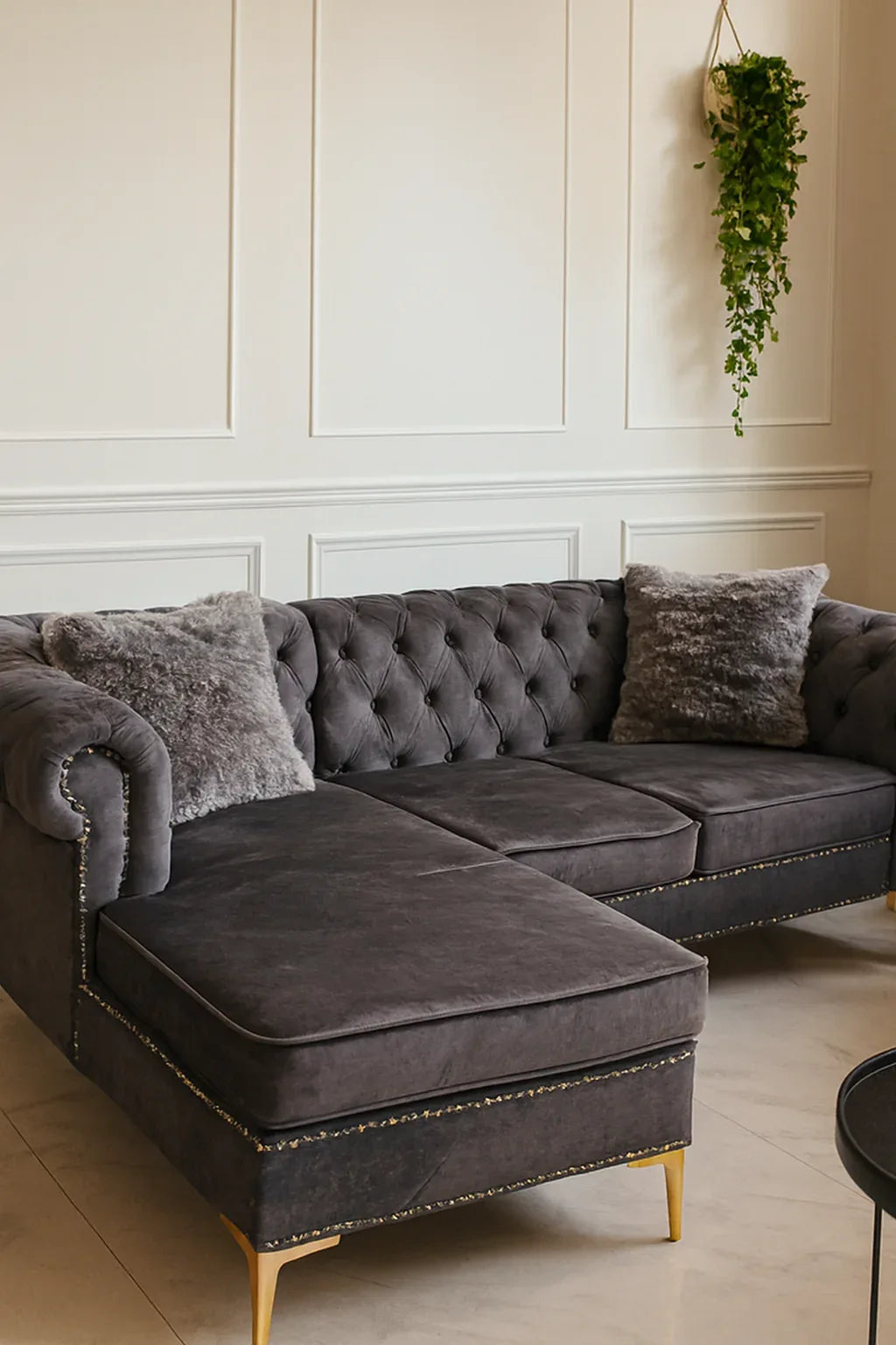 L Shape Chesterfield Sofa in Pakistan – 5 Seater