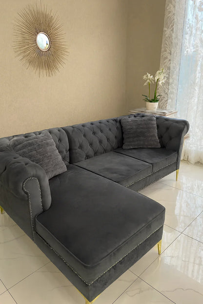 L Shape Chesterfield Sofa in Pakistan – 5 Seater