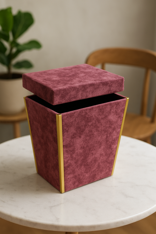 Luxury Tissue Box & Dustbin 001 – Premium Wooden Set