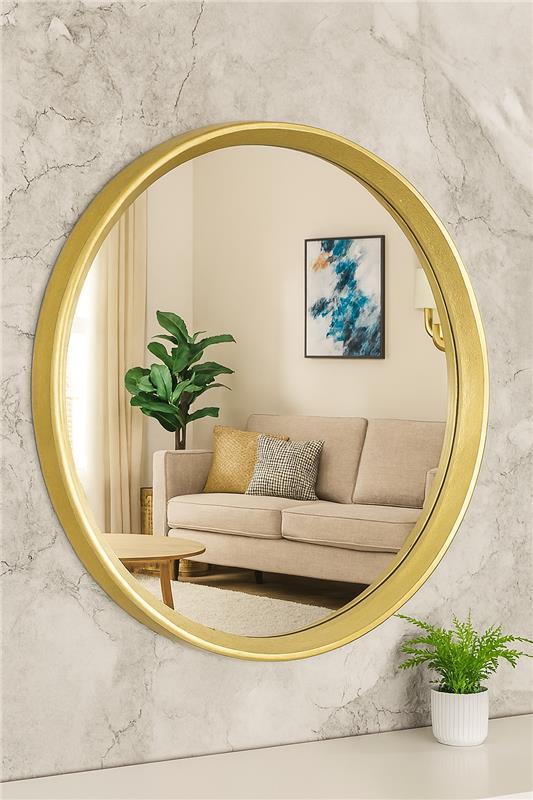 Luxx Round Mirror in Pakistan – Wooden Frame Wall Mirror