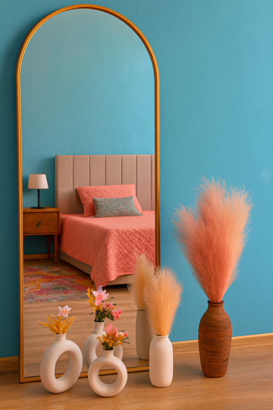 Luxx Standing Mirror in Pakistan – MDF Deco Paint Floor Mirror