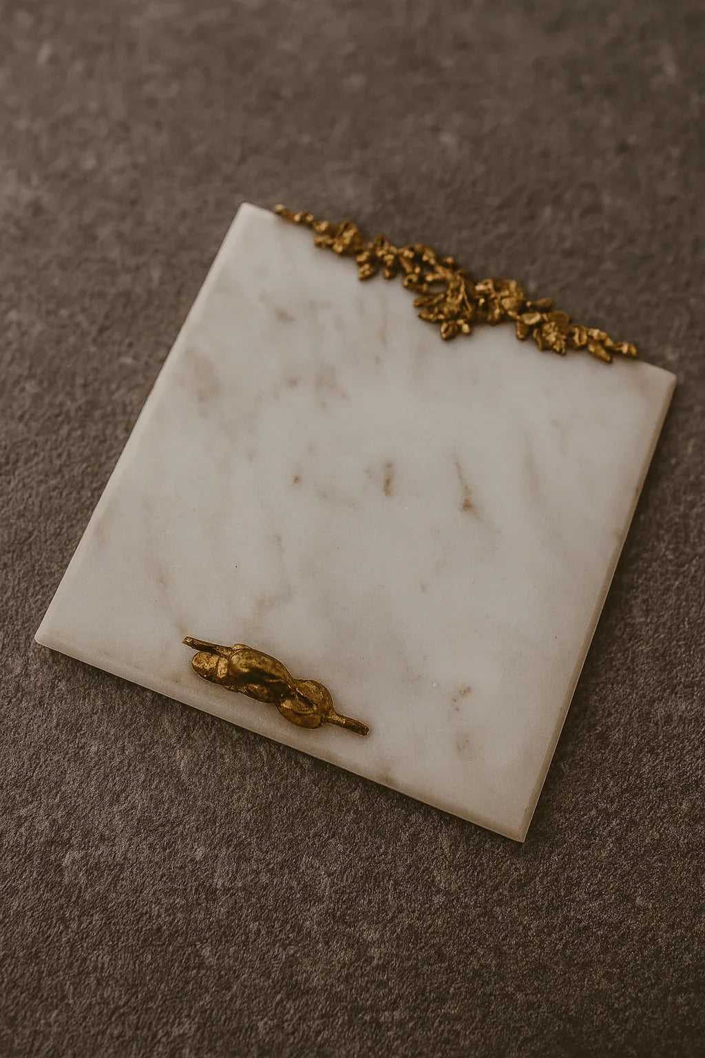 Marble Tray 06 – 8x8 Inch Premium Square Marble Decorative Tray