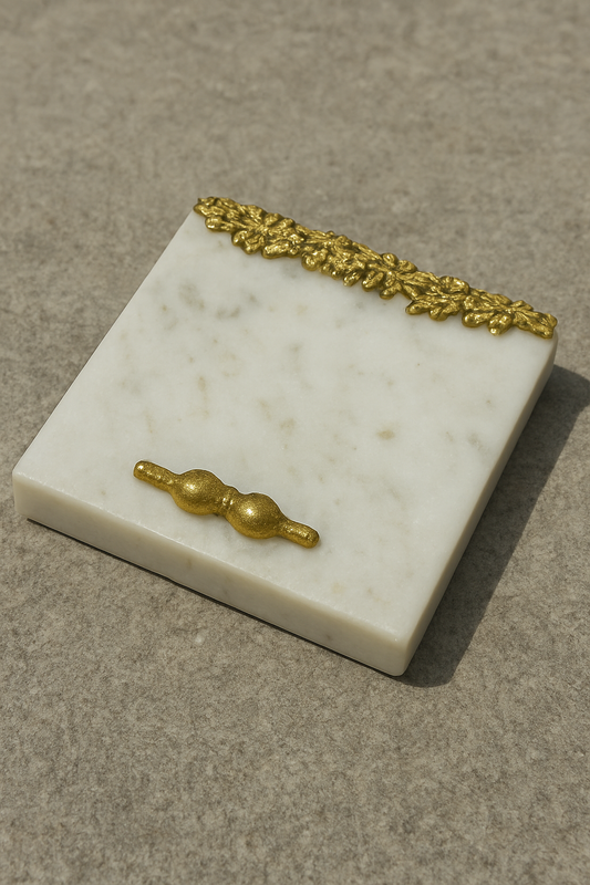 Marble Tray 06 – 8x8 Inch Premium Square Marble Decorative Tray