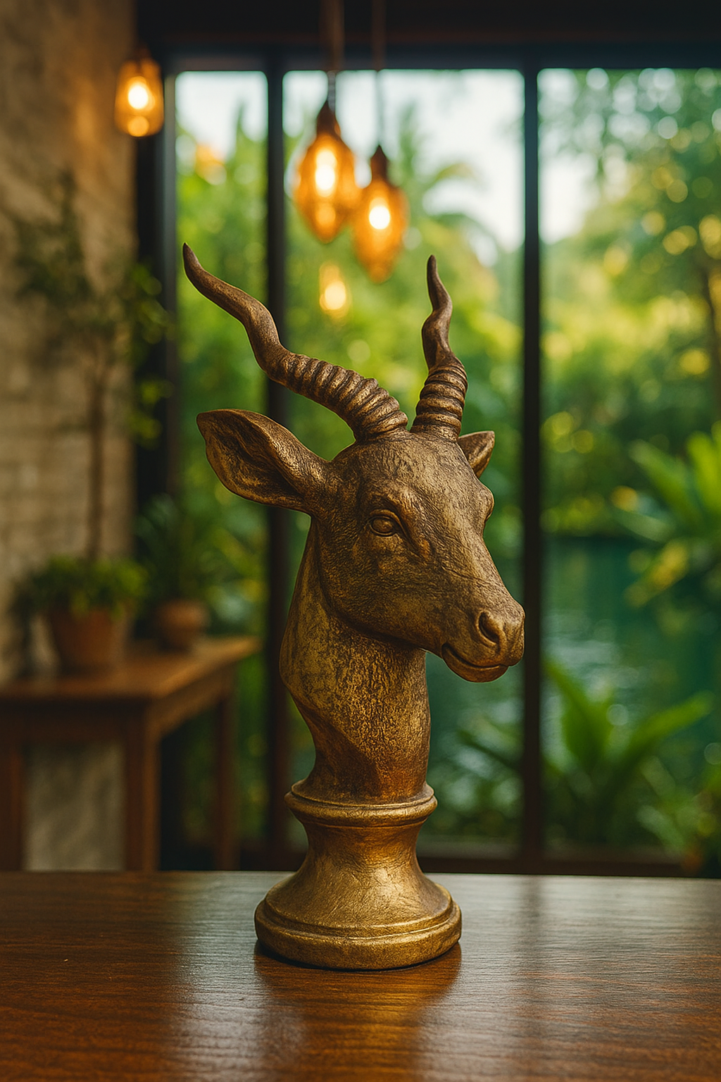 Markhor Decor – Gold Plated Sculpture Pakistan