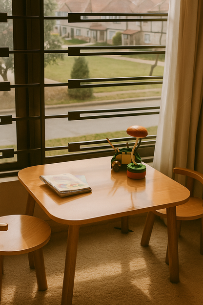 Mattia Table & Chairs – Kids Wooden Table Set Pakistan