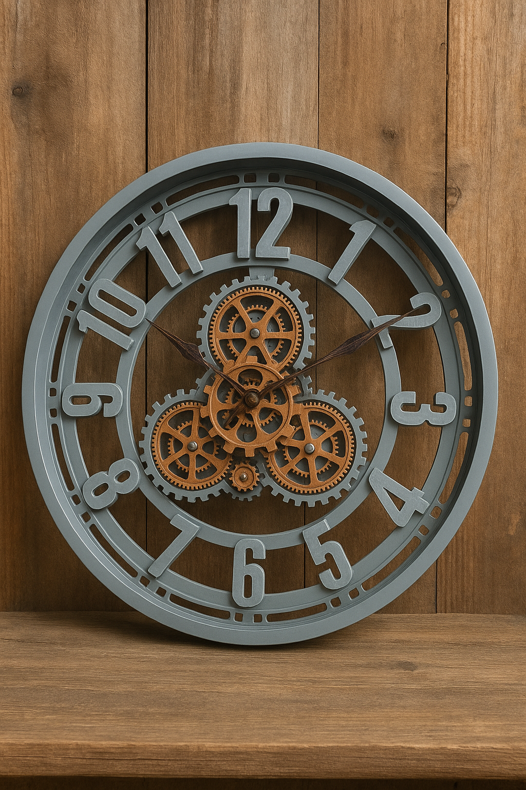 Mechanical Wall Clock 01 – Rotating Gear Wall Clock in Pakistan | Define Wood