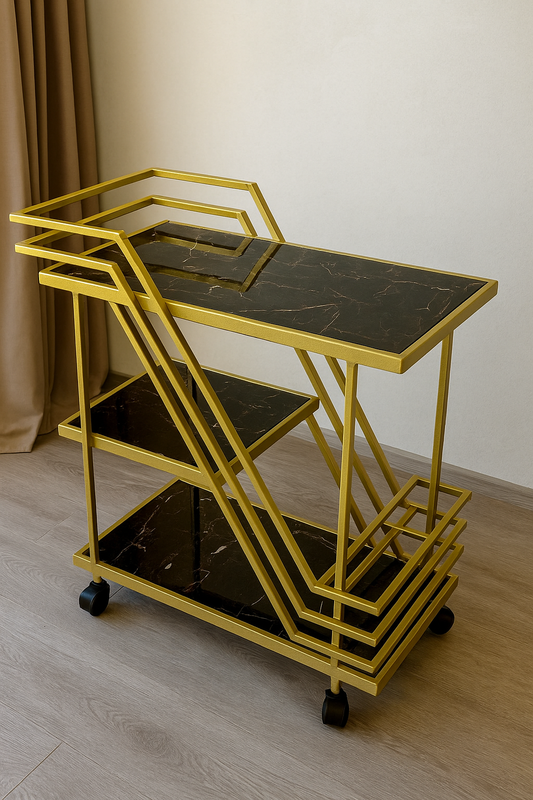 Metallic Trolley 02 – Powder Coated Serving Trolley