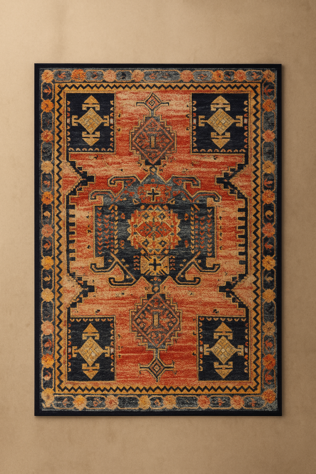 Modern Rug RR16 – Washable Non-Woven Living Room Rug