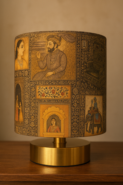 Mughal Premium Round Stool – Elegant Gold Edge Stool Pakistan