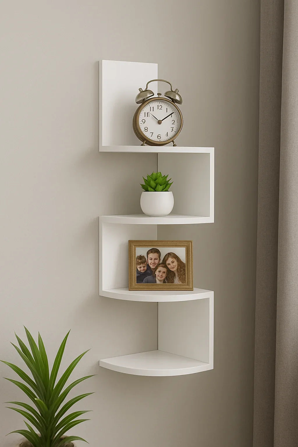 Nancy Corner Shelf White in Pakistan – MDF Corner Rack