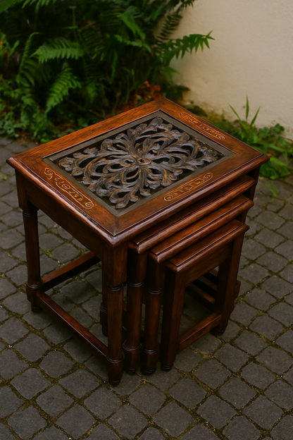 Neelum Nestings in Pakistan – Sheesham Wood Nesting Set