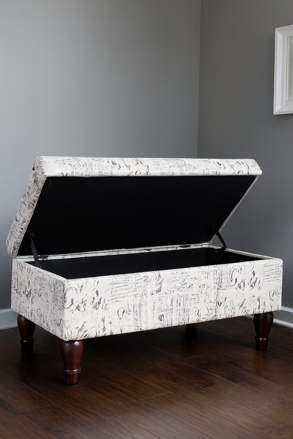 Newspaper Puffy Storage | Offwhite Fabric Storage Ottoman