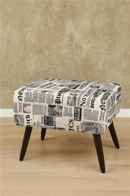 Newspaper Stool | Premium Fabric Accent Stool for Home