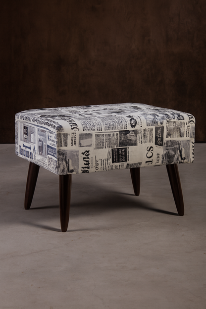 Newspaper Stool | Premium Fabric Accent Stool for Home