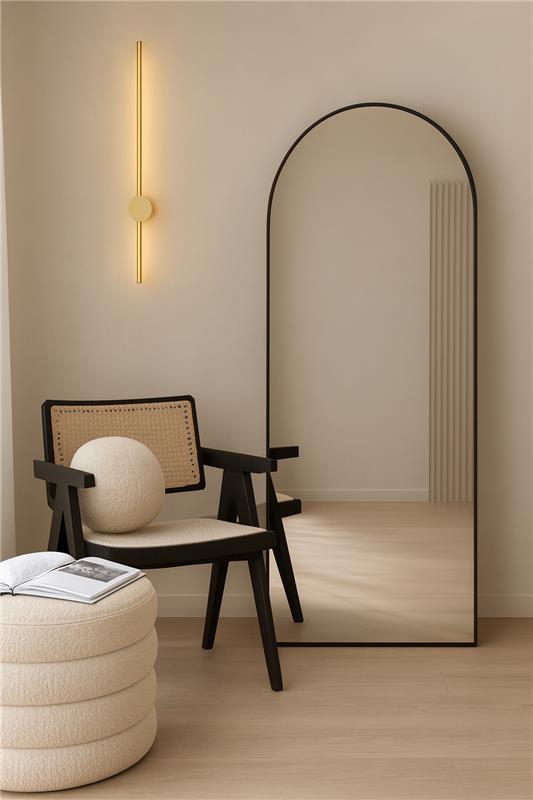 Oversized Dome Mirror in Pakistan – 72x42 Wooden Frame