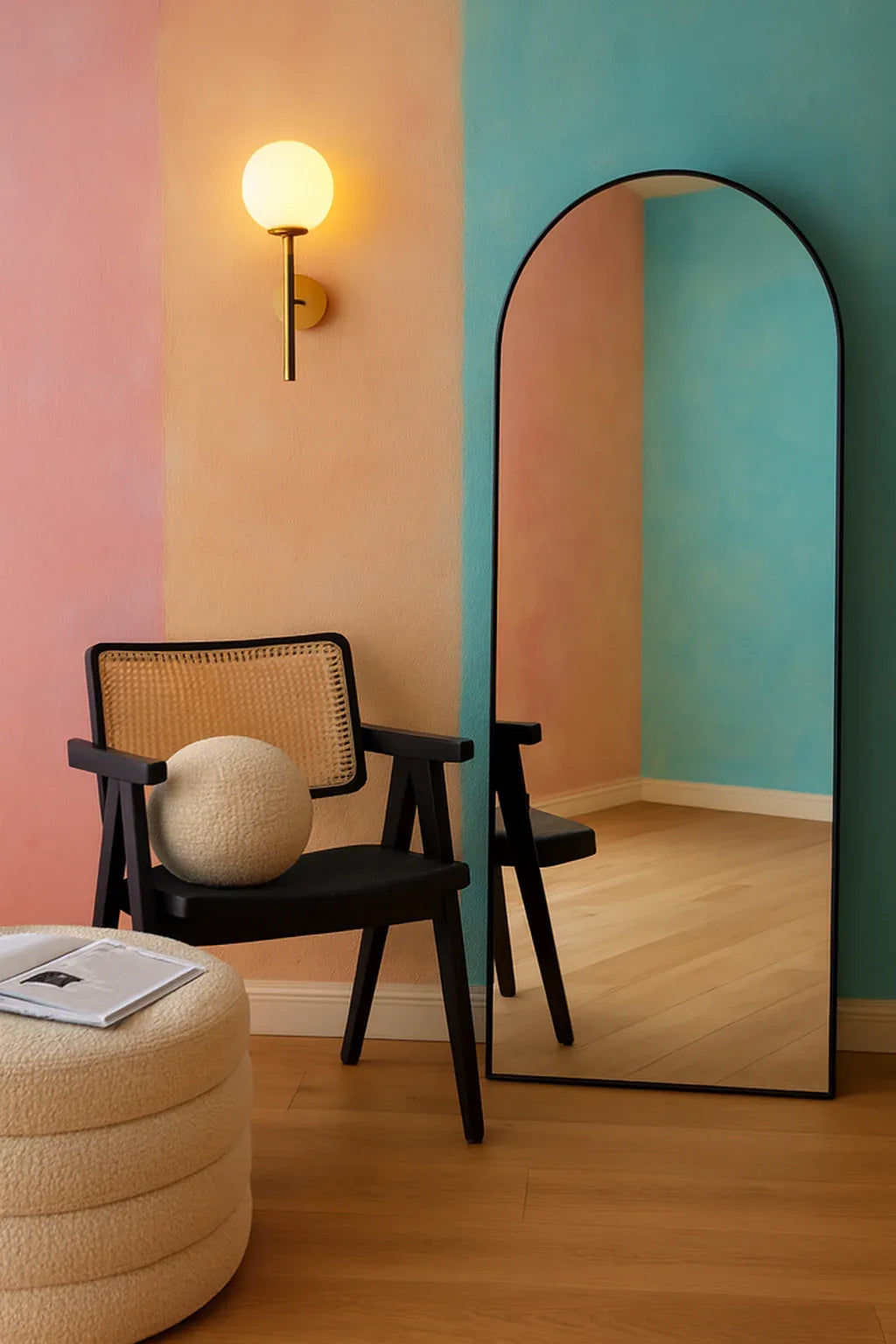 Oversized Dome Mirror in Pakistan – 72x42 Wooden Frame