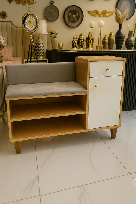 Pablo Shoe Rack – Modern MDF Shoe Cabinet | Compact Shoe Organizer Pakistan