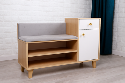 Pablo Shoe Rack – Modern MDF Shoe Cabinet | Compact Shoe Organizer Pakistan