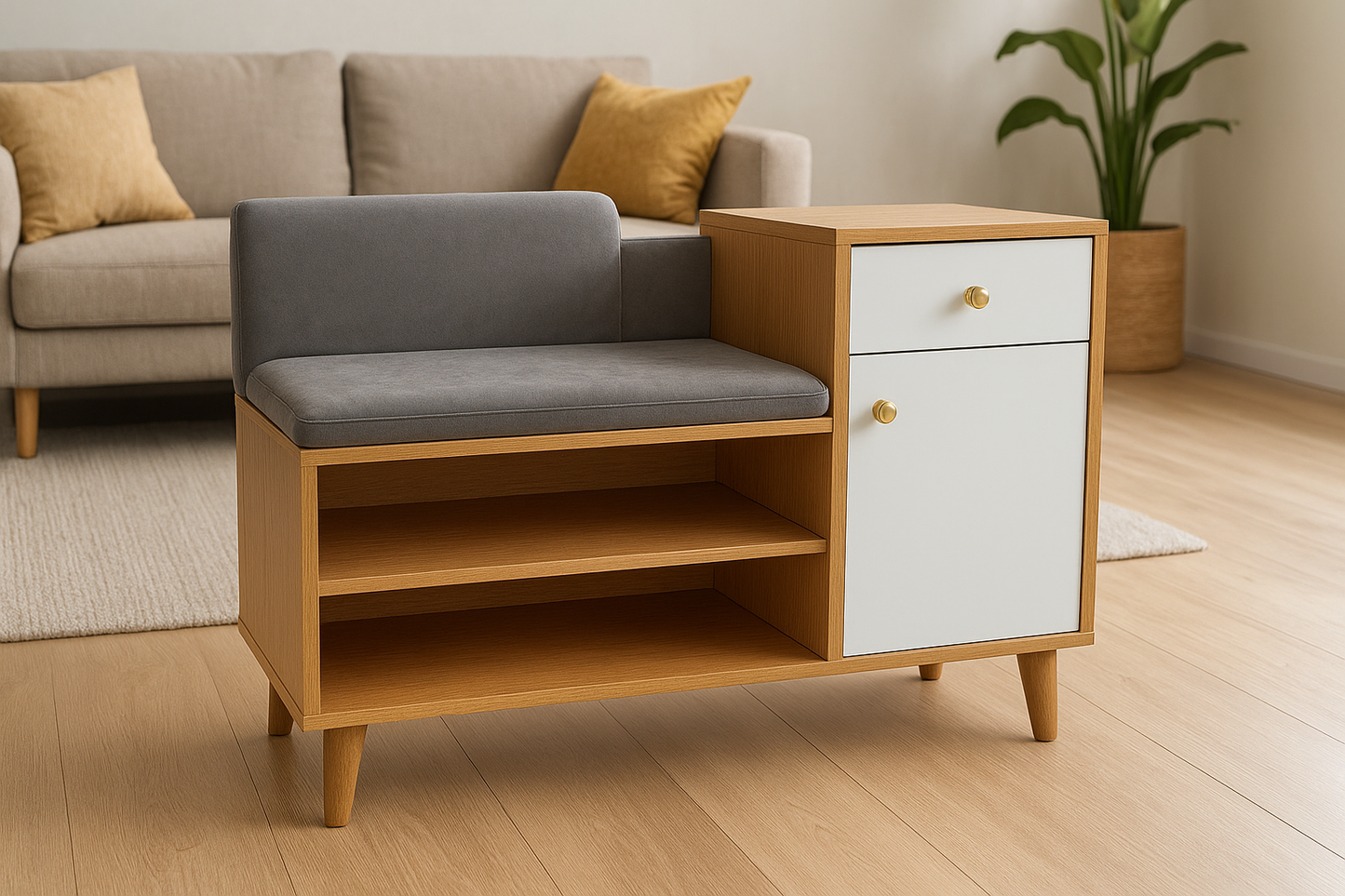 Pablo Shoe Rack – Modern MDF Shoe Cabinet | Compact Shoe Organizer Pakistan