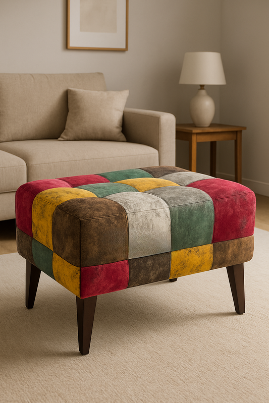 Patchwork Stool 001 – Colorful Fabric Stool in Pakistan