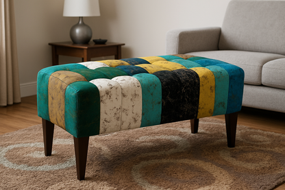 Patchwork Stool 006 – Colorful Fabric Stool in Pakistan
